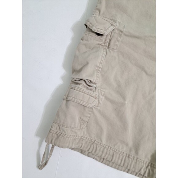 Club Room Mens 36 Cargo 8 Pocket Utility Shorts Khaki Hiking Trail Tactical Work - Picture 2 of 8